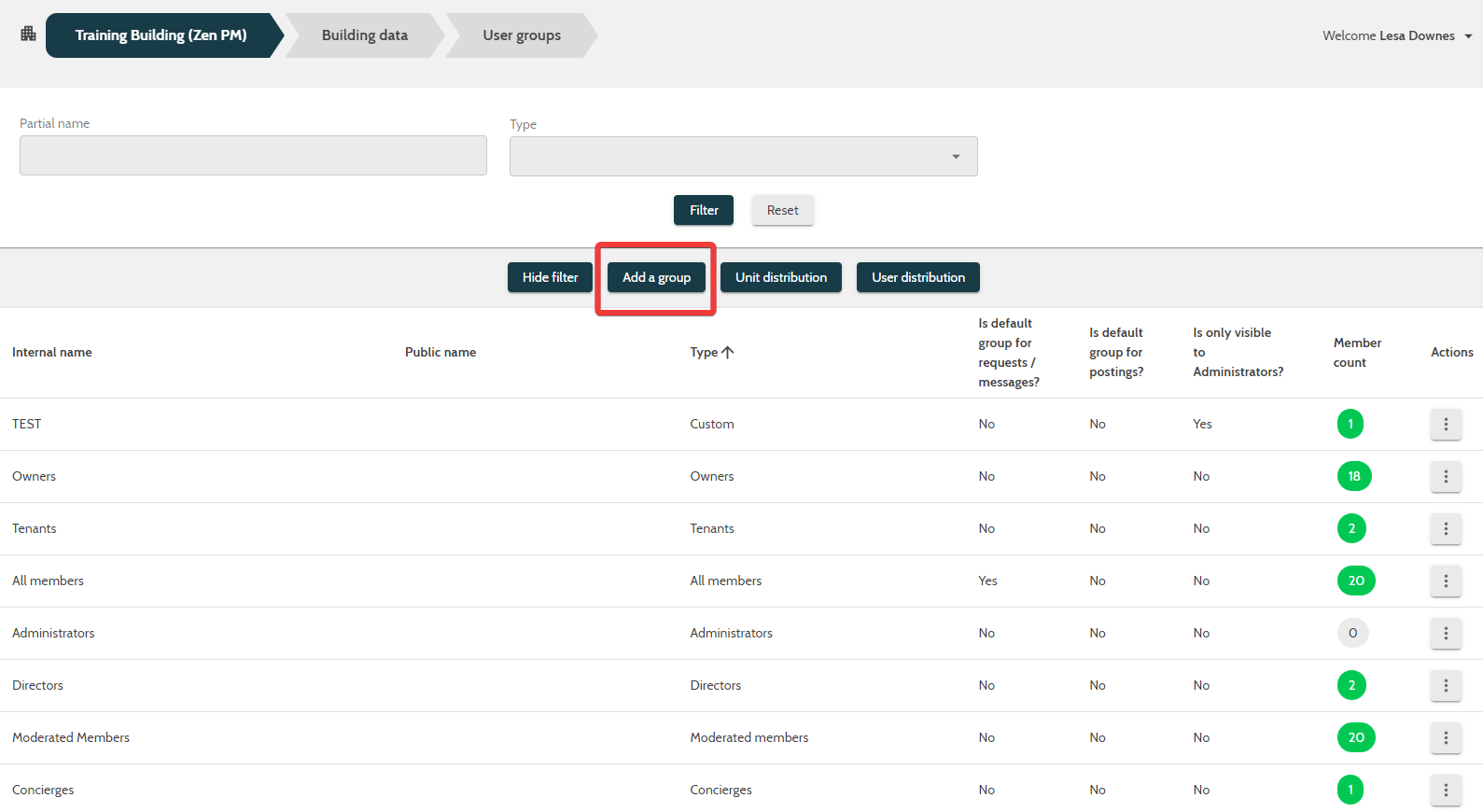 Setting Up Building User Groups (Partners ONLY) – B-Hive Partners